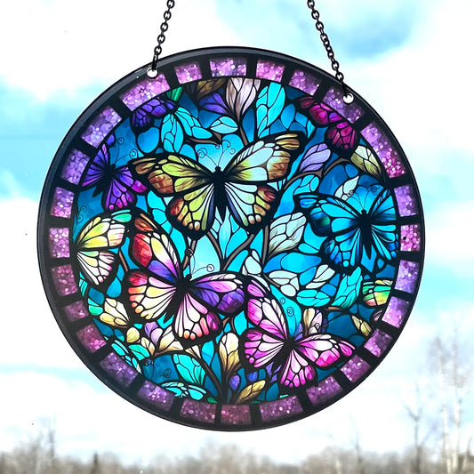 Butterfly Acrylic Suncatcher with Chain