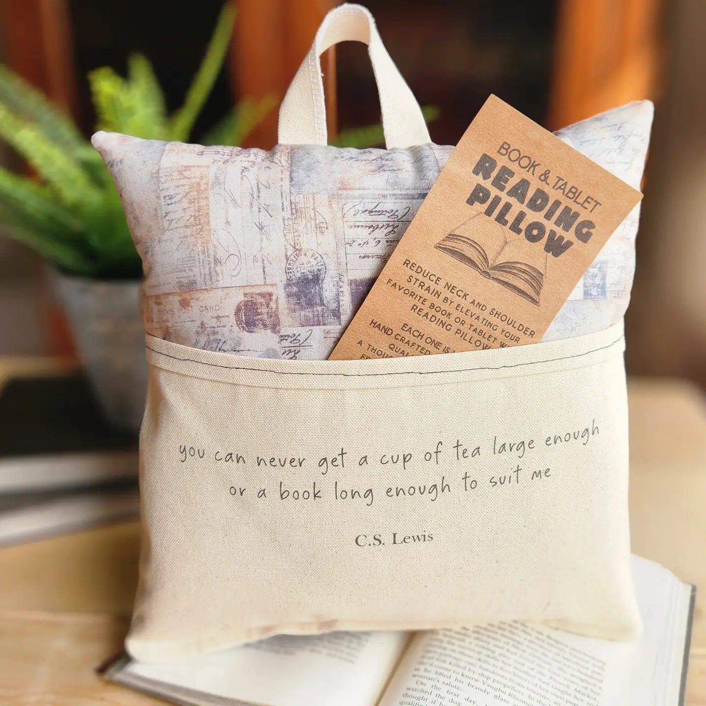 Cup of Tea Reading Pillow