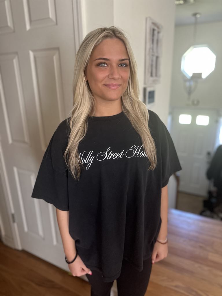 Holly Street Home Script Oversized Tee