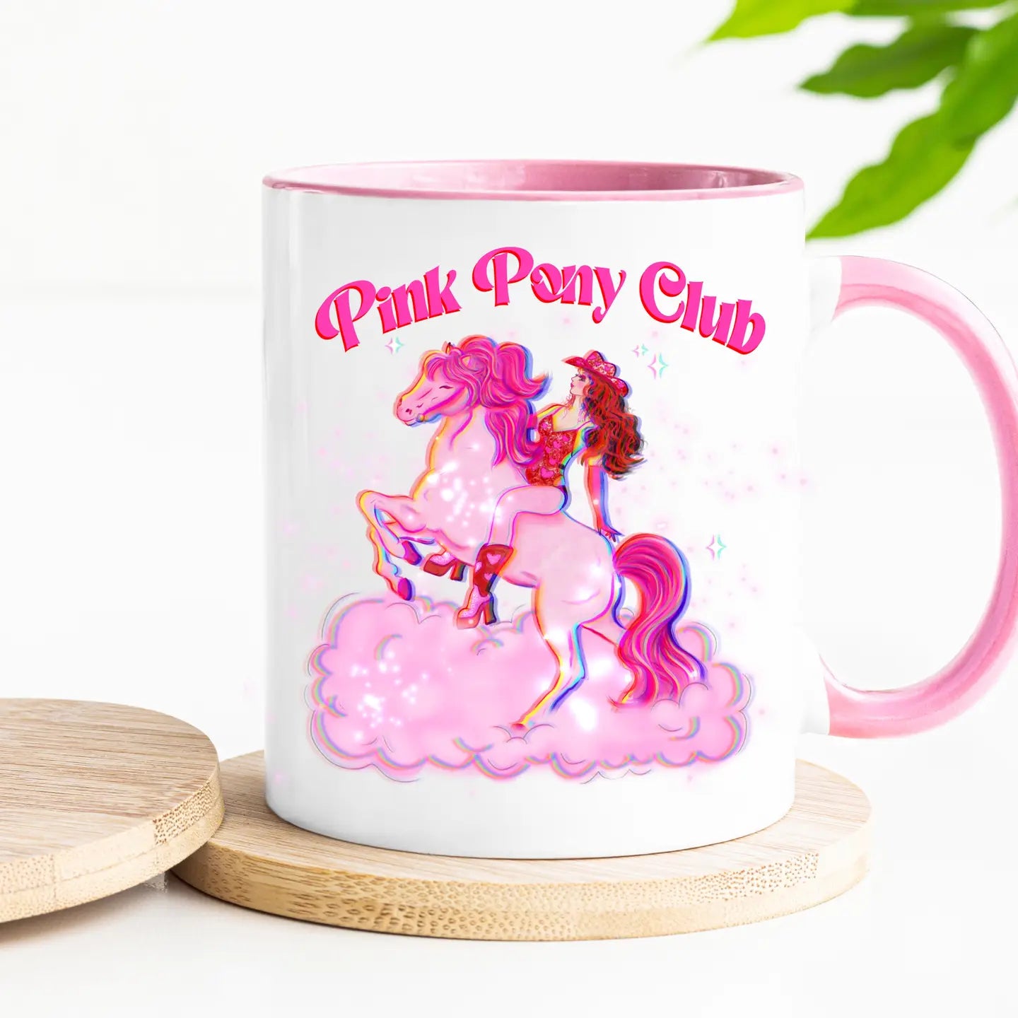 Pink Pony Club Mug with Pink Handle