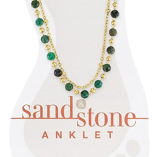 Sand & Stone Anklets (Gold)