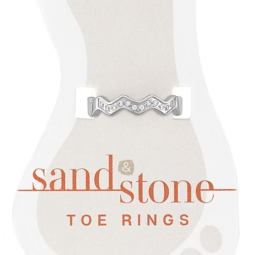 Sand & Stone Toe Rings (Silver)
