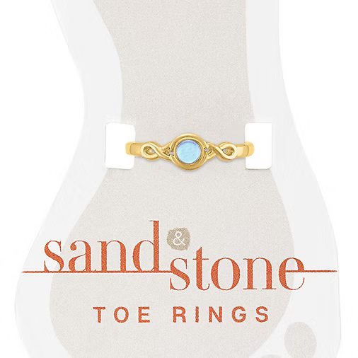 Sand & Stone Toe Rings (Gold)