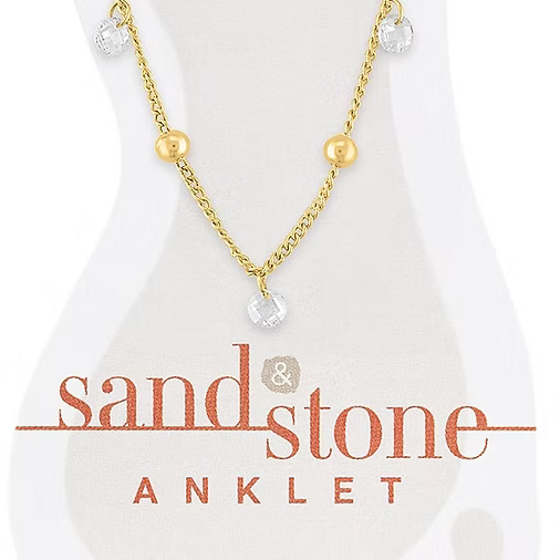 Sand & Stone Anklets (Gold)