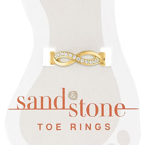 Sand & Stone Toe Rings (Gold)