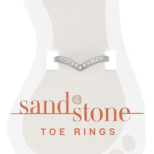 Sand & Stone Toe Rings (Silver)