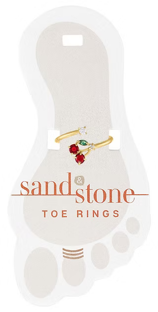 Sand & Stone Toe Rings (Gold)