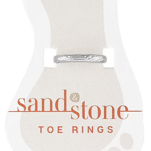Sand & Stone Toe Rings (Silver)