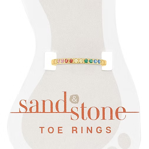 Sand & Stone Toe Rings (Gold)