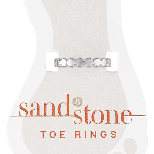 Sand & Stone Toe Rings (Silver)
