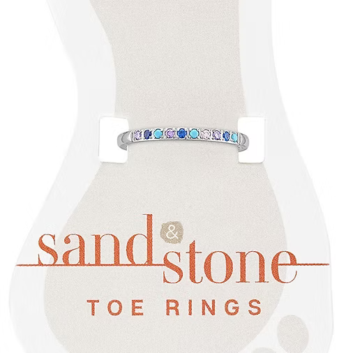 Sand & Stone Toe Rings (Silver)