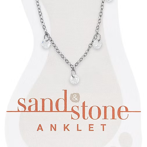 Sand & Stone Anklets (Silver)
