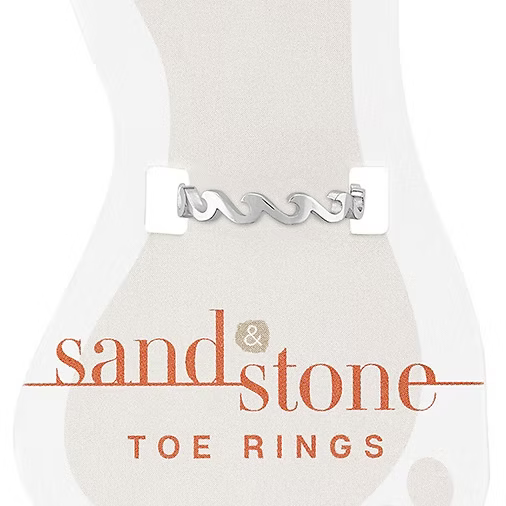 Sand & Stone Toe Rings (Silver)