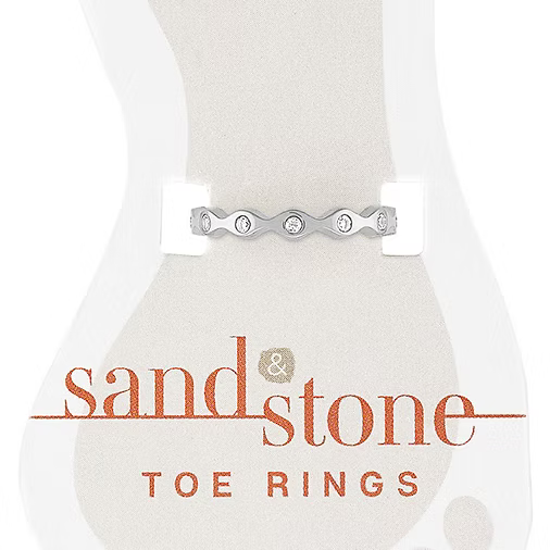 Sand & Stone Toe Rings (Silver)