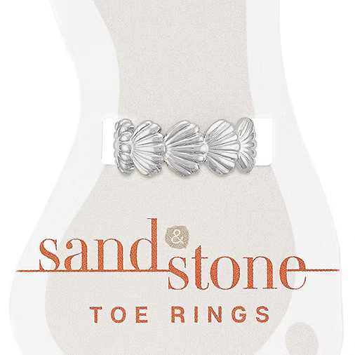 Sand & Stone Toe Rings (Silver)