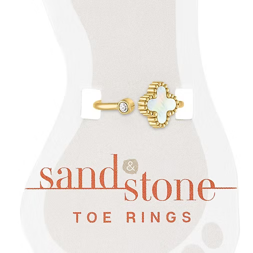 Sand & Stone Toe Rings (Gold)