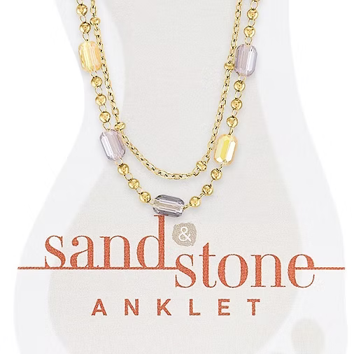 Sand & Stone Anklets (Gold)