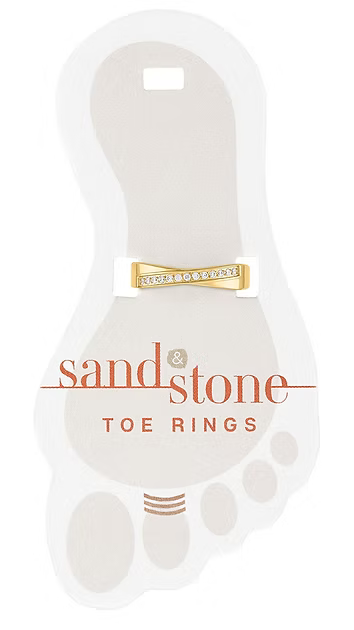 Sand & Stone Toe Rings (Gold)