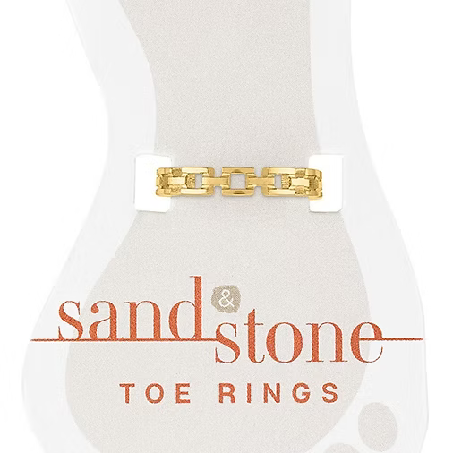 Sand & Stone Toe Rings (Gold)