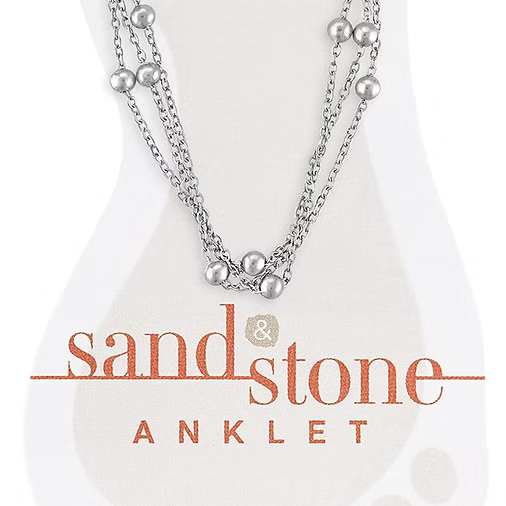 Sand & Stone Anklets (Silver)