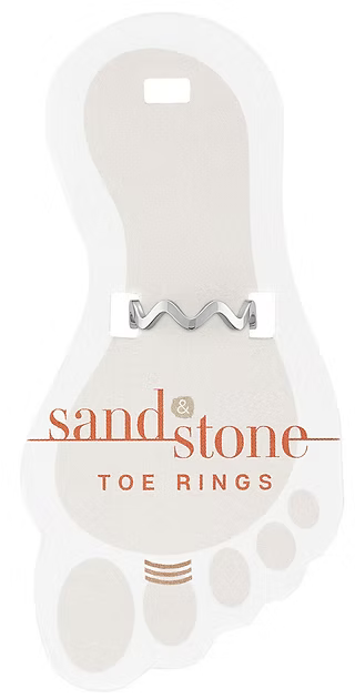 Sand & Stone Toe Rings (Silver)