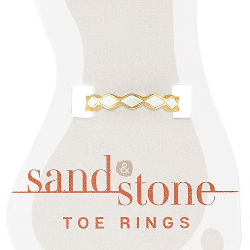 Sand & Stone Toe Rings (Gold)