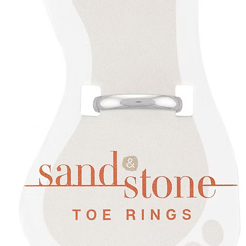 Sand & Stone Toe Rings (Silver)