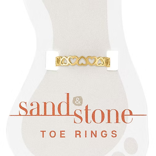 Sand & Stone Toe Rings (Gold)