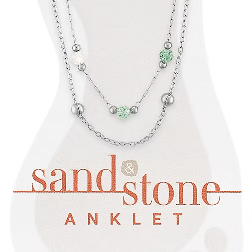 Sand & Stone Anklets (Silver)