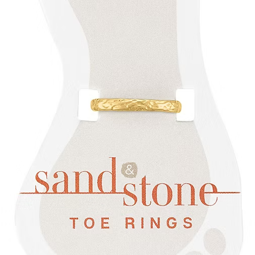 Sand & Stone Toe Rings (Gold)