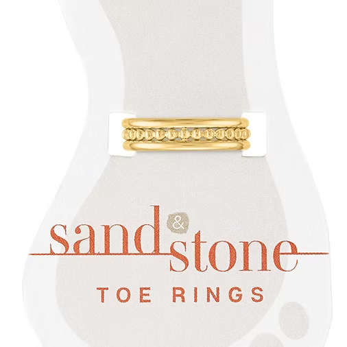 Sand & Stone Toe Rings (Gold)