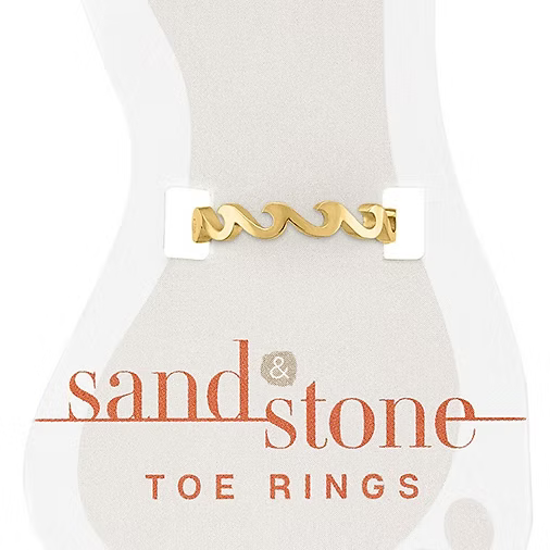 Sand & Stone Toe Rings (Gold)