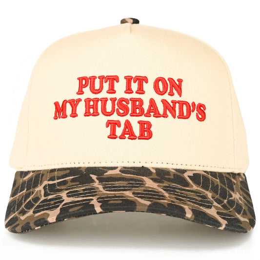 Put It On My Husband's Tab Trucker Hat