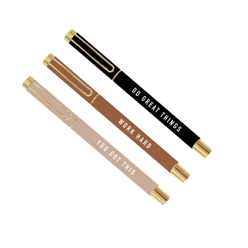 Motivational Metal Pen Set