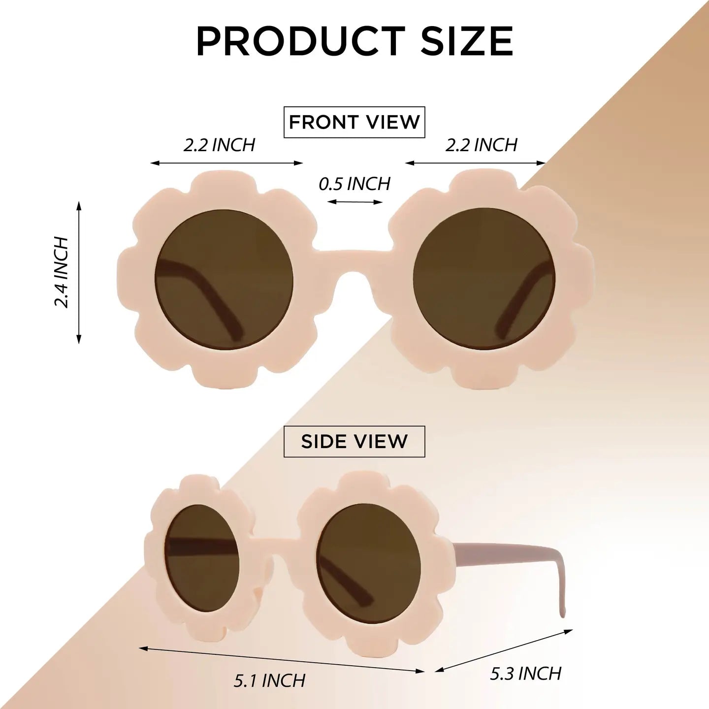 Kids Sunglasses - Black Flower
