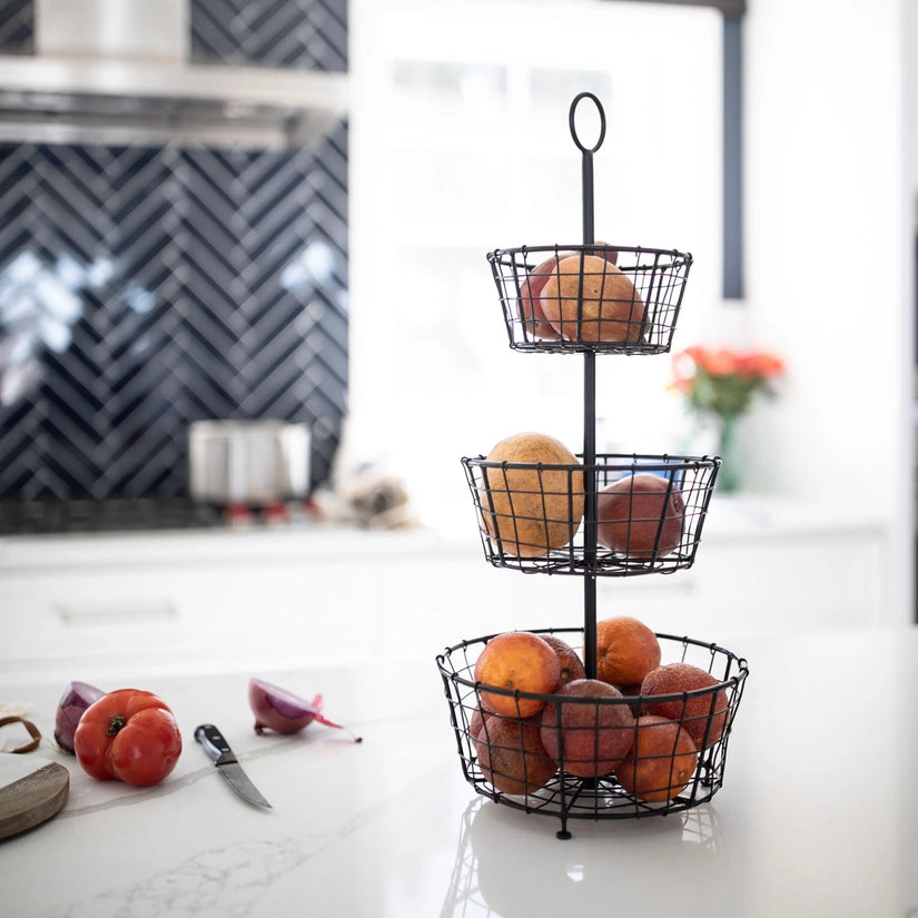 3-Tiered Baskets - Black