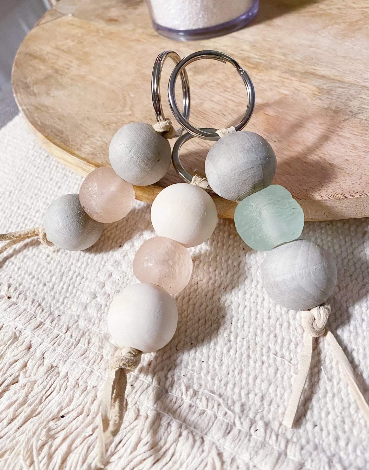 Boho Keychain with Seaglass