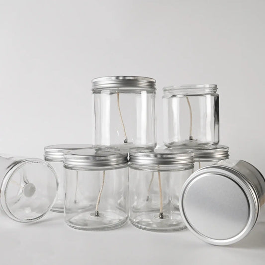 Candle Bar - 10 oz Glass Wicked Jar with Lid