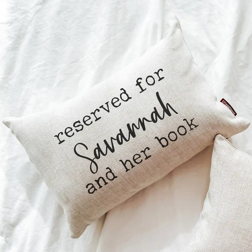 Custom Reserved for Name Book Pillow