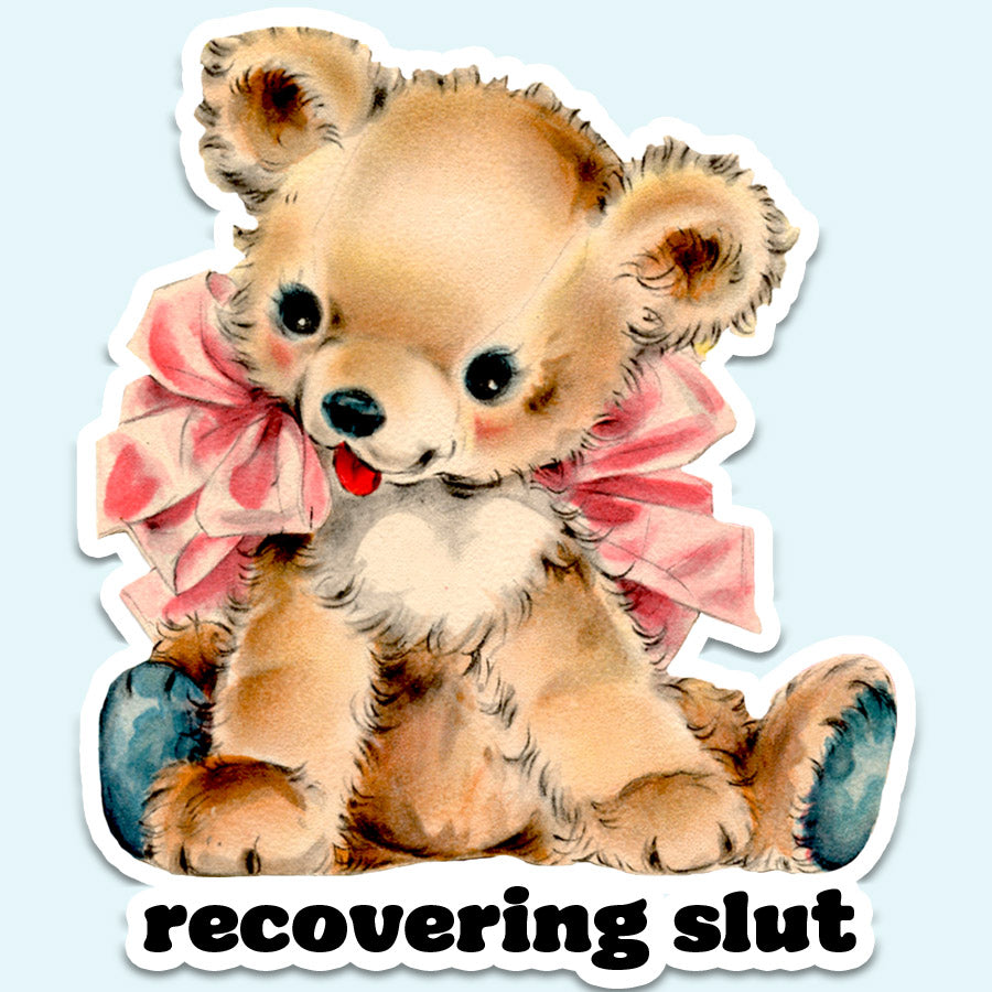 Recovering Slut Funny Vintage Sticker